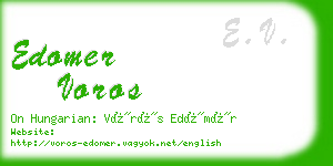 edomer voros business card